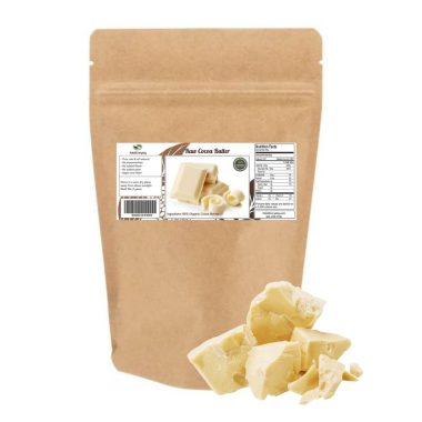 1 Lb Pure Raw Cocoa Butter - Incredible Quality Scent for Lotion, Cream, Lip Balm, Body Butter - NON-GMO Imported