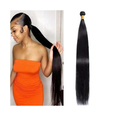 Bone Straight 8A Remy Human Hair Bundles Natural Black Tangle-Free Weave Extensions 8 Inch