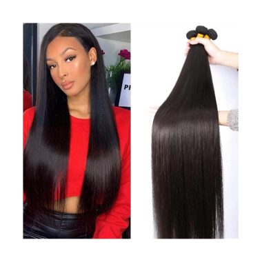 12 Inch 1 Piece Indian Remy Human Hair Straight Bundles for Black Women