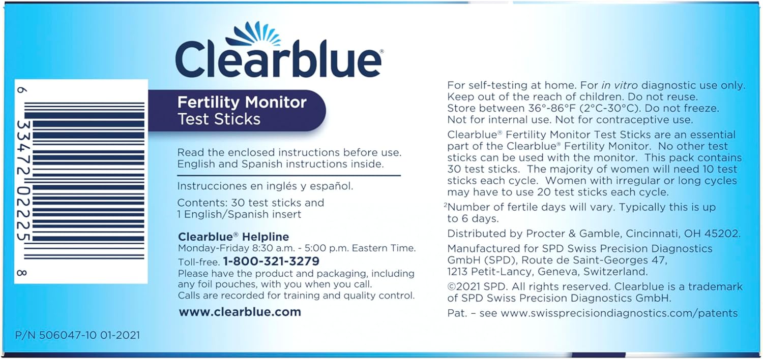 Clearblue Fertility Monitor Test Sticks 30 Count Pack - Image 10