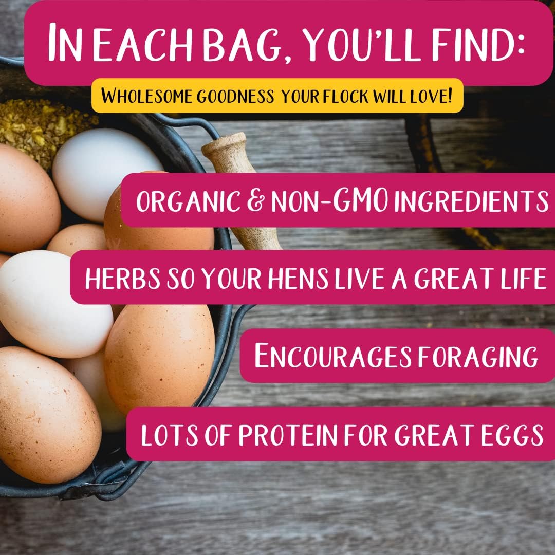 Pampered Chicken Mama 10lb Layer Feed Mash High Protein Calcium Grower Supplies - Image 6