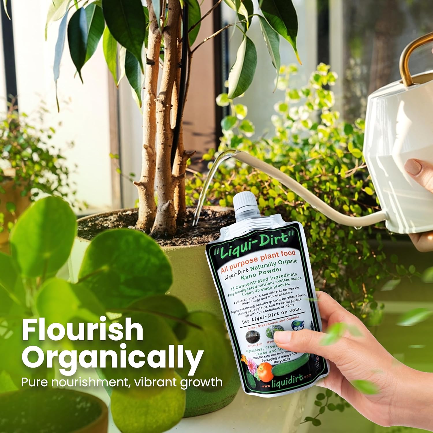 Organic All-Purpose Plant Food Fertilizer for Houseplants, Aroids, Flowers, Vegetables, Herbs – Makes 50 Gallons - Image 2