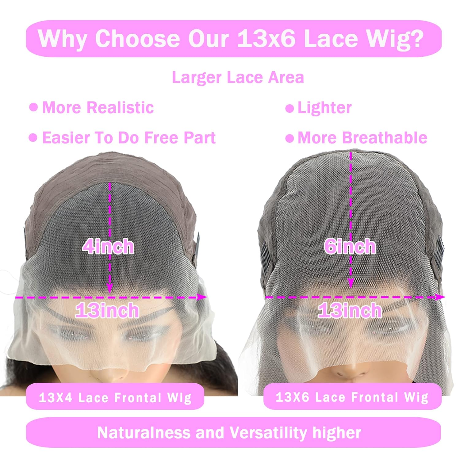 13x6 HD Transparent 28 Inch Straight Human Hair Glueless Lace Front Wig Natural Black 180 Density - Image 4