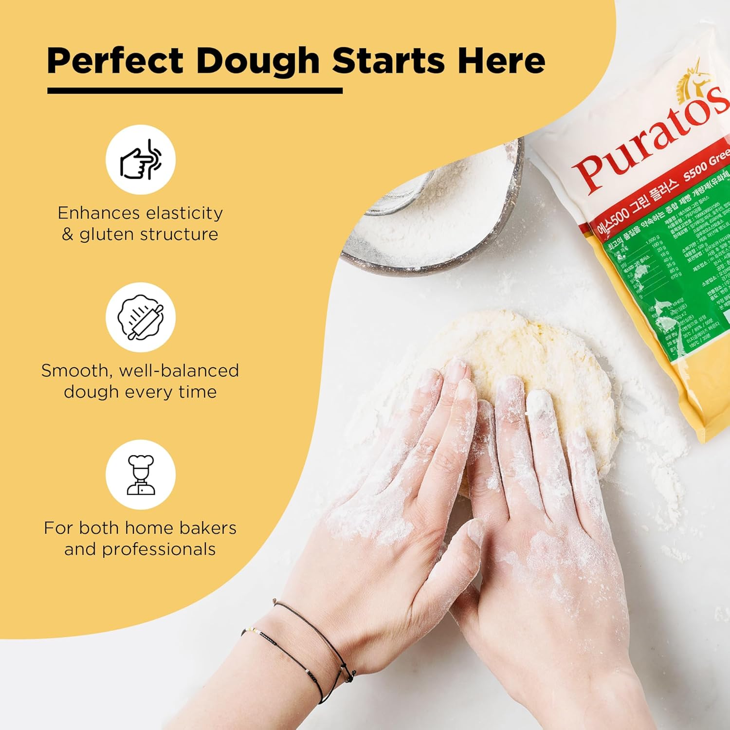 Soft Bread Dough Enhancer Baking Additive Bread Improver Powder 17.6 oz - Image 3