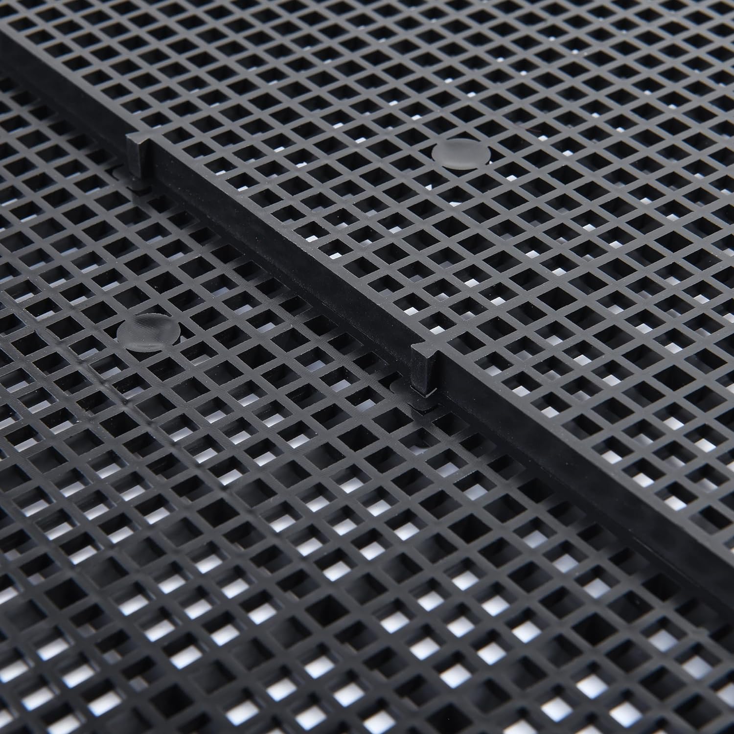 ALEGI 8pc Black Plastic Egg Crate Louvre Grid Divider Tray for Aquarium Fish Tank Bottom Isolation with Bracket - Image 4