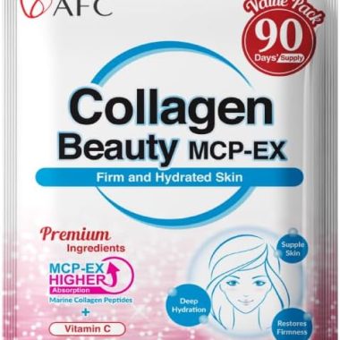 AFC Japan Collagen Beauty MCP-EX 90 Day Supply Marine Peptide 1.5X Absorption Anti-Aging Skin Hair Nails