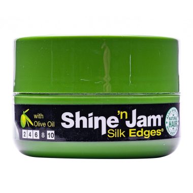 AmPro Shine-n-Jam Edges 2.25 oz Firm Hold Moisturizing Hair Smoother with Silk Proteins