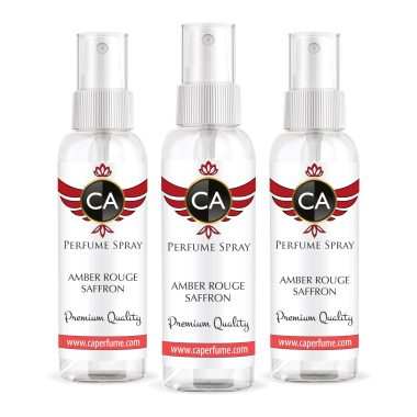 Amber Rouge Saffron Eau de Parfum for Women and Men, Refillable 2 Fl Oz/60ml Set