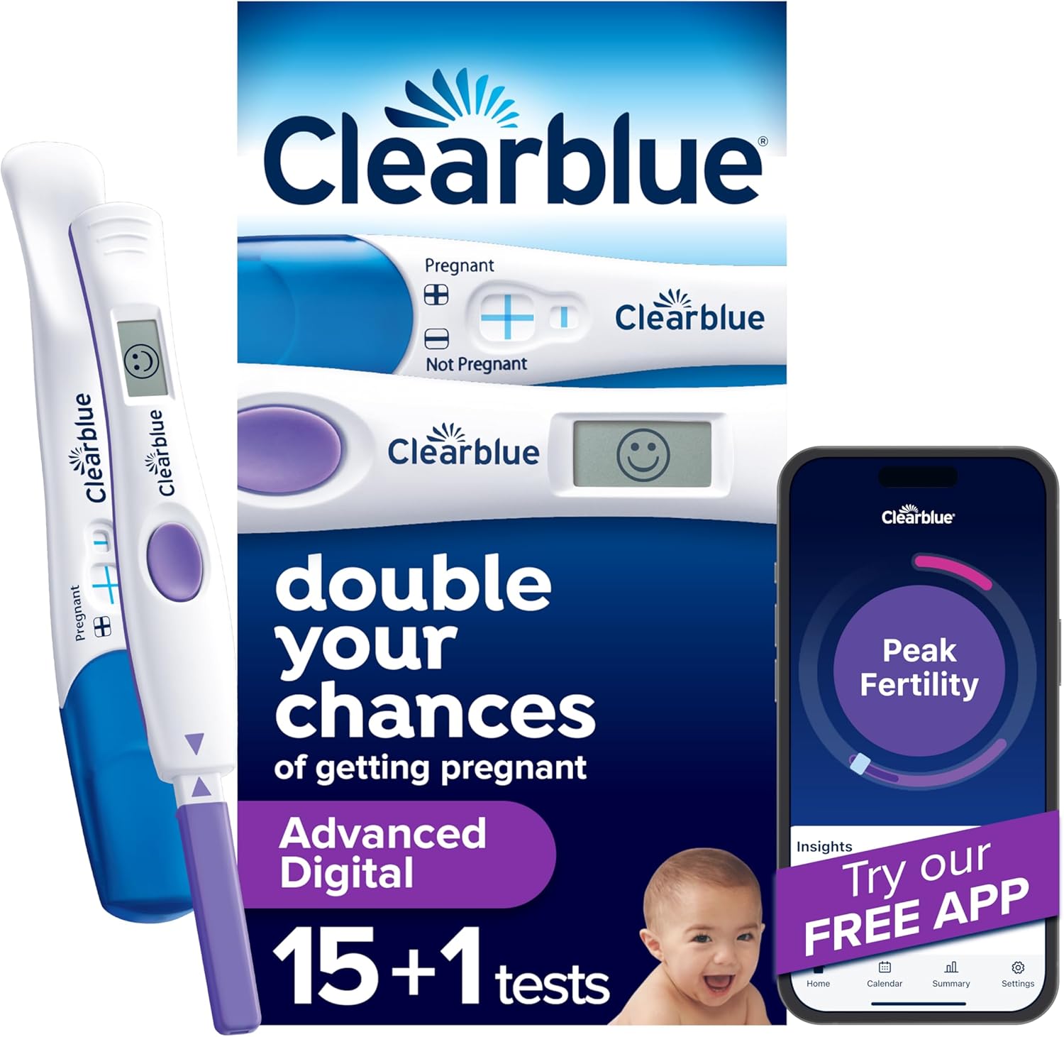 Clearblue Advanced Digital Ovulation Test Kit 16 Count