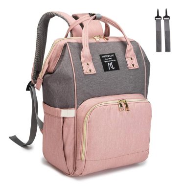 Pink 25L Multifunction Waterproof Travel Diaper Bag Backpack for Maternity Baby Nappy Changing