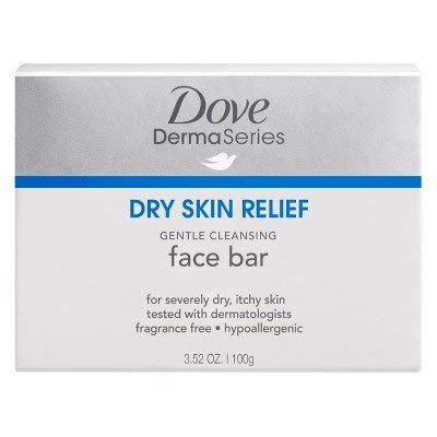 Dove Derma Series Dry Skin Relief Gentle Cleansing Face Bar 2 Pack
