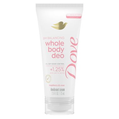 Dove Whole Body Aluminum Free pH Balancing Cream Deodorant Raspberry Rose 72hr Odor Control 2.5 Oz