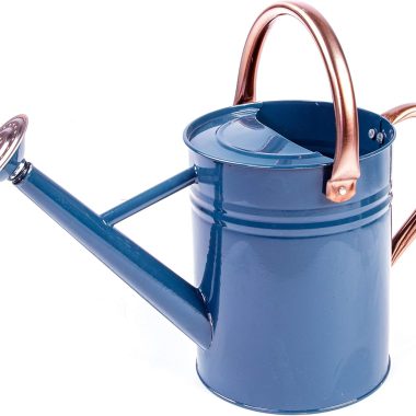 Gardman 1 Gallon Midnight Blue Watering Can with Copper Accents