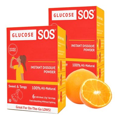 Glucose SOS Fast-Absorption Powder Packets Natural Dextrose Sweet Tangy 12 Servings No Water