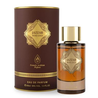 Jazzab Rose Gold 100ml Eau De Parfum For Her Fresh Rose Woody Amber Oud Scent Spray