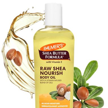 Palmer's Shea Formula Raw Shea Body Oil 8.5 oz with Vitamin E for Dry Sensitive Eczema-Prone Skin