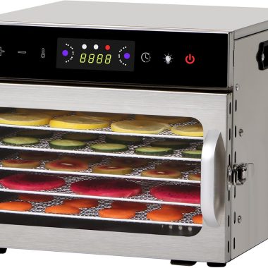 Panana 6-Tray Stainless Steel Food Dehydrator for Jerky Fruit Meat Herbs with LED Display Timer and Temperature Control