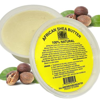 Pure Raw Unrefined Ivory African Shea Butter 8oz Container from Ghana