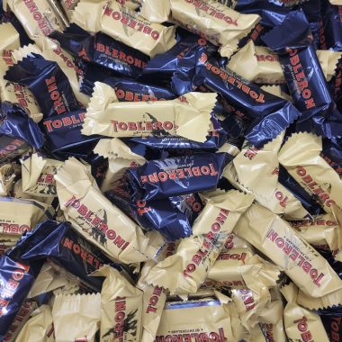 Toblerone Tiny Assorted Milk Chocolate Honey Almond Nougat Bars 30 Piece Bulk