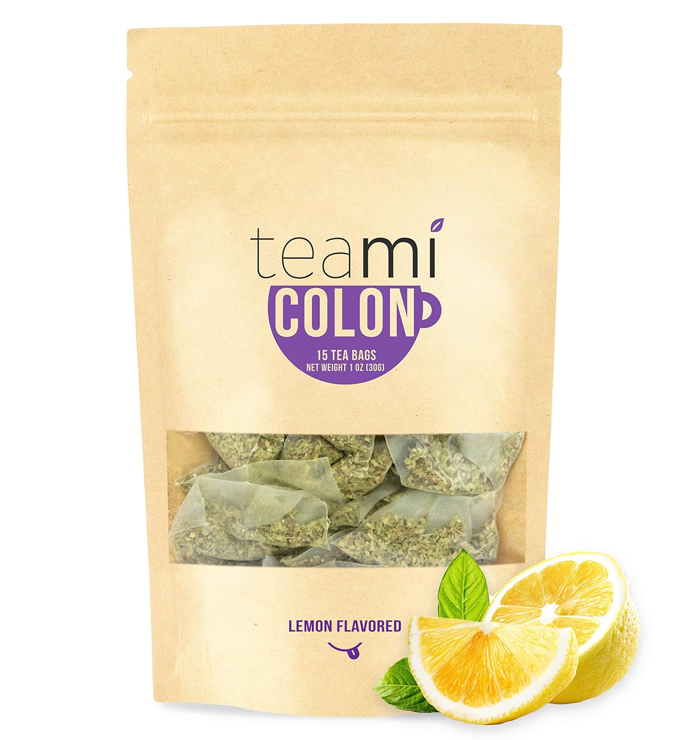 Teami Colon Detox Tea All Natural 30 Day Supply Lemon 15 Tea Bags