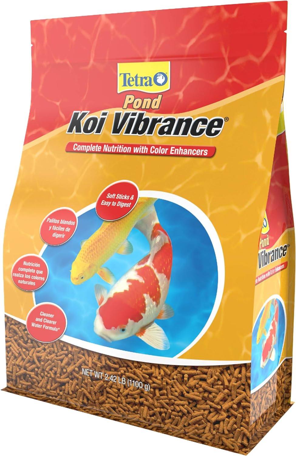 TetraPond Koi Vibrance Soft Sticks Floating Pond Fish Food 2.42 Pounds