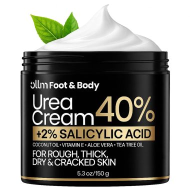 40% Urea Cream for Feet, 2% Salicylic Acid Callus Remover, Maximum Strength Skin Repair Lotion for Dry Cracked Heels, Elbows, Hands, Knees