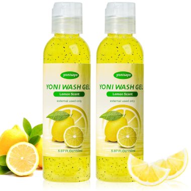 Natural Organic Yoni Wash Set of 2 Lemon Scent pH Balance Feminine Vaginal Moisturizing Deodorant