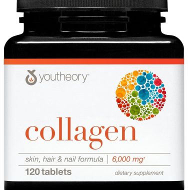 Youtheory Advanced Collagen 6000mg Tablets with Vitamin C for Hair, Skin, Nails 120 Count