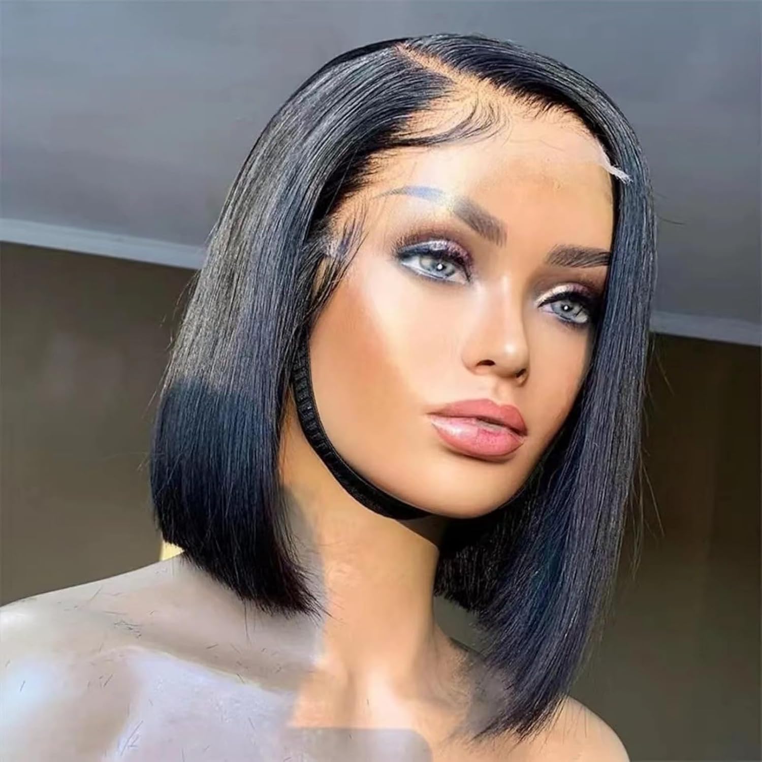 Vietnamese 12 Inch Bone Straight Bob Cut Short Lace Front Human Hair Wig - Image 4
