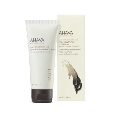 AHAVA Dermud Intensive Foot Cream 3.4 Fl.Oz for Dry Cracked Heels and Feet
