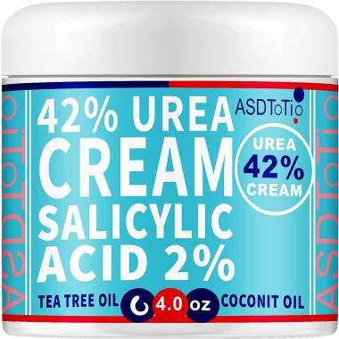 4 oz Urea Cream 42% for Dry, Cracked Skin with Salicylic Acid, Tea Tree Oil, Shea Butter, Aloe Vera
