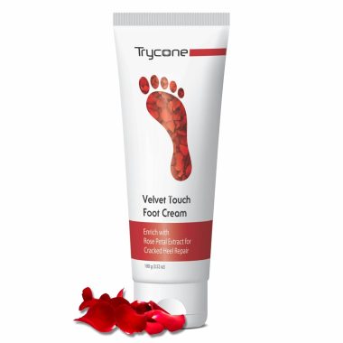 Trycone 100gm Rose Oil & Rose Petal Extract Crack Heel Repair Foot Cream for Dry, Rough Heels