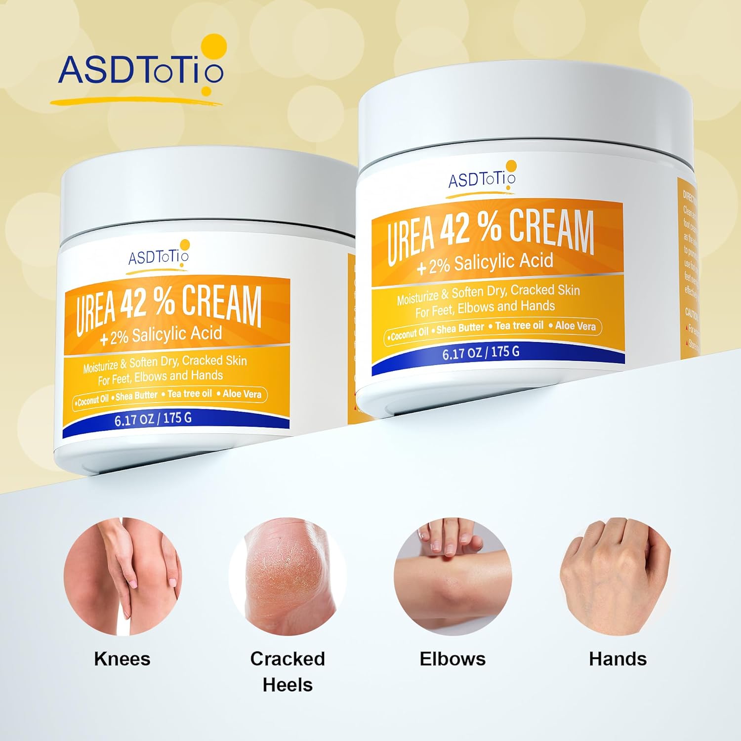 Extra Strength 42% Urea Foot Cream with Salicylic Acid for Dry Cracked Heels 6 oz - Image 7