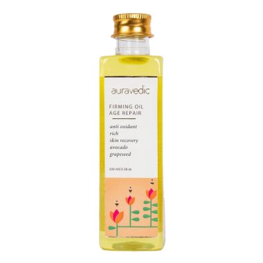 Auravedic Avocado Grapeseed Firming Body Oil 100ml Daily Use for Glowing Skin Anti-Aging Face Massage
