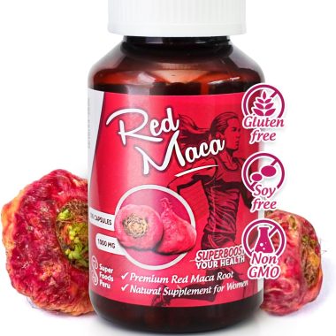 Sikyriah Organic Red Maca Extract Capsules for Women 100 Count Female Health Energy Booster Hormone Regulator