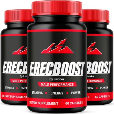 3 Pack Erecboost All Natural Advanced Formula 180 Capsules Total