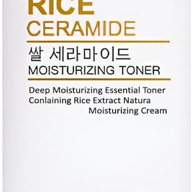 Hydrating Natural Rice Toner with Ceramide Extract for Dry Combination Skin 4.05 Fl Oz