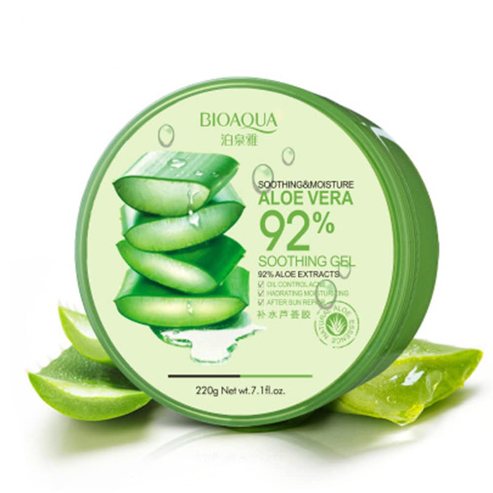 BIOAQUA 92% Aloe Vera Hydrating Night Cream Gel for Acne Relief 220g