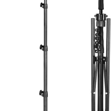 Frosted Adjustable Foldable Wig Stand Tripod for Cosmetology Training Mannequin Heads