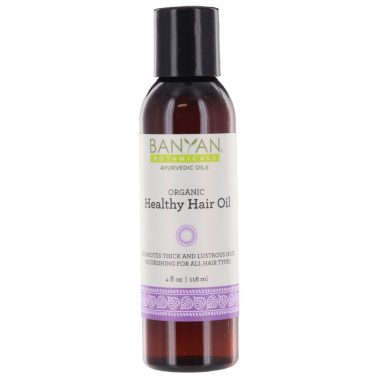 Banyan Botanicals Organic Healthy Hair Oil 4oz Ayurvedic Herbal Formula for Strong Lustrous Hair