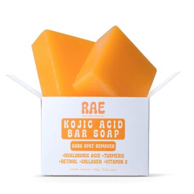 Kojic Acid Soap for Dark Spots 2 Pack 3.2oz Bars Vitamin C Turmeric Enriched