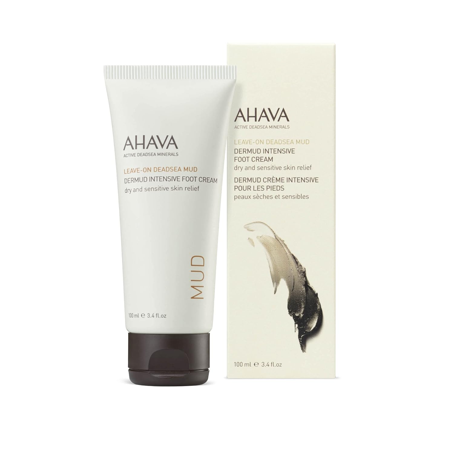 AHAVA Dermud Intensive Foot Cream 3.4 Fl.Oz for Dry Cracked Heels and Feet - Image 3