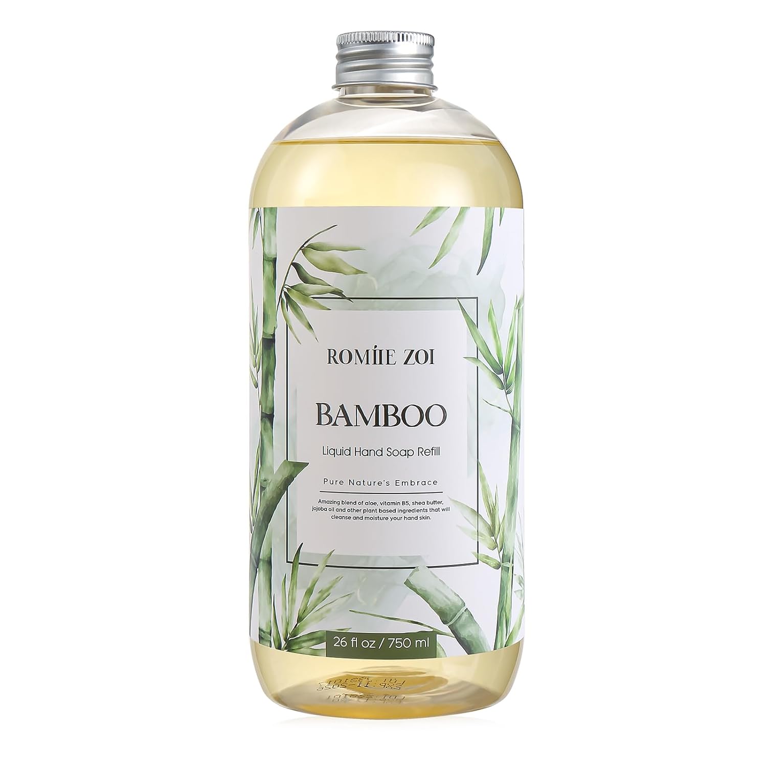 Gentle Bamboo Moisturizing Liquid Hand Soap Refill 750ML for Home Kitchen
