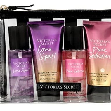 Victoria's Secret Pure Seduction & Velvet Petals 4-Piece Mini Mist & Lotion Set New