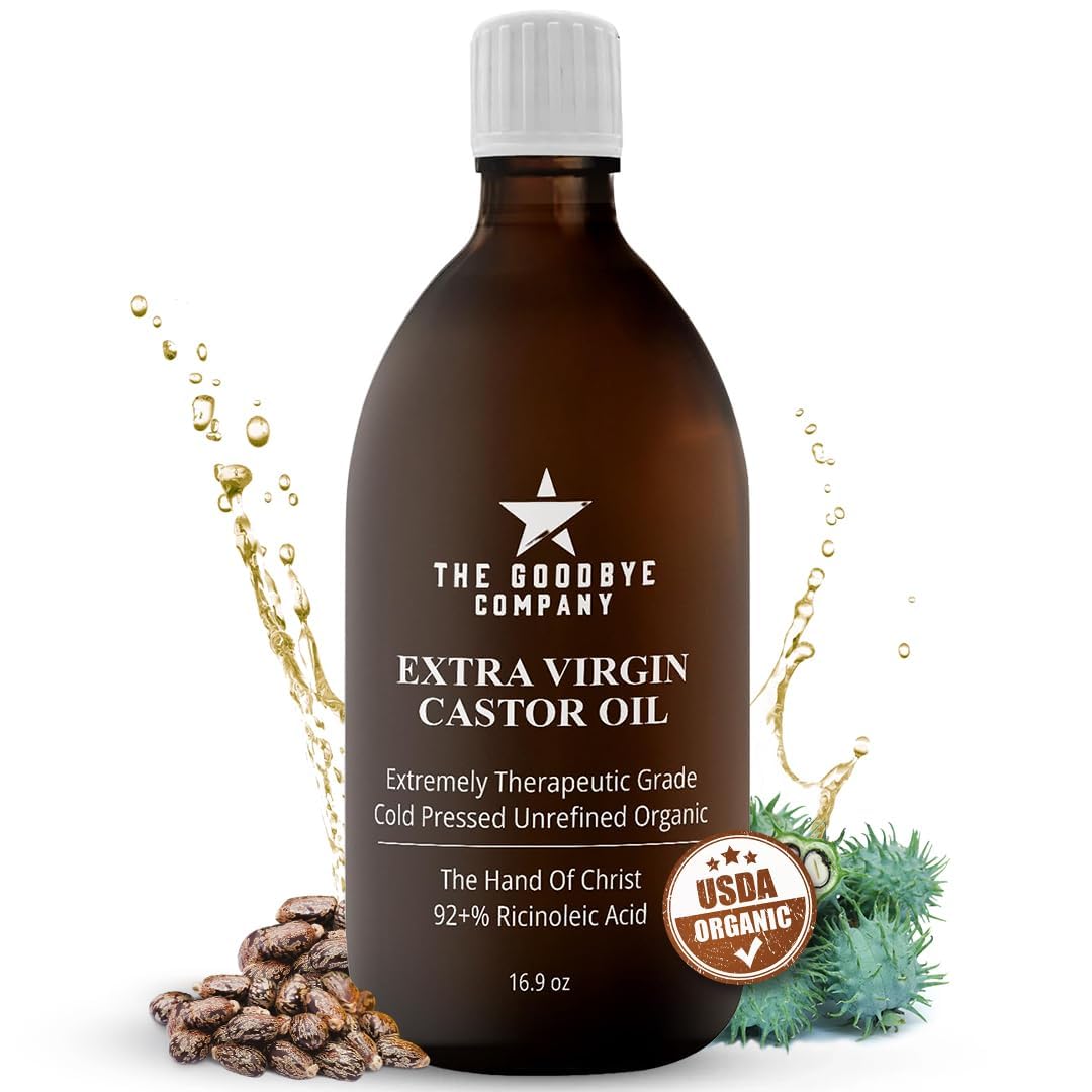 The Goodbye Company 16.9oz 100% Pure Cold Pressed Unrefined Extra Virgin Castor Oil