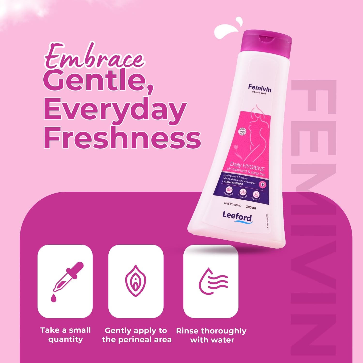 Femivin Intimate Wash 100ml Two Pack for All Skin Types Daily Use - Image 5
