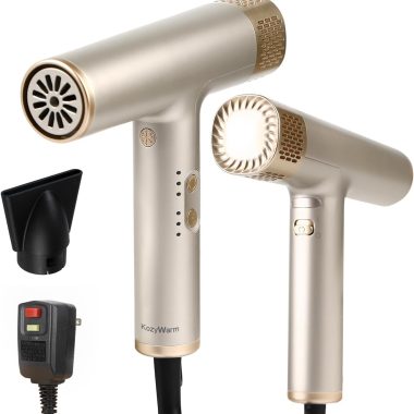 1500W High-Speed Hair Dryer with 200 Million Negative Ions, 4 Heat and 3 Speed Settings
