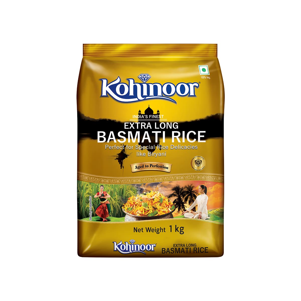 Kohinoor Gold Extra Long Authentic Basmati Rice 1 Kg Pack Premium Quality