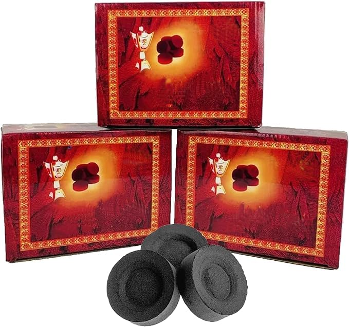 A.K Gold Leaf Magic Polo Hookah Charcoal 1 Box Pack 100 Count - Image 4