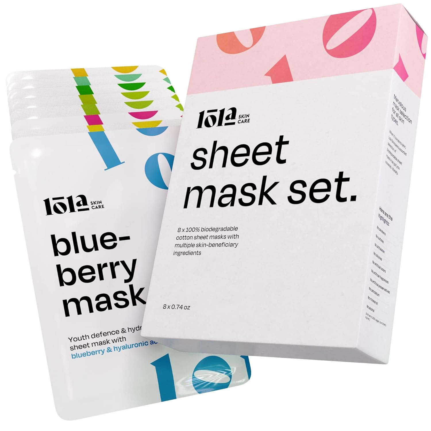 Aloe Vera Hydrating Sheet Face Masks Pack 8 for Brightening Skin